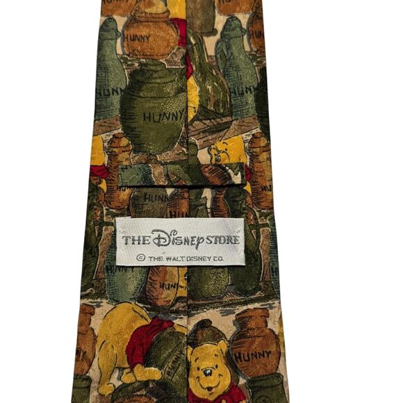 The Disney Store Winnie The Pooh Hunny Honey Pots Cartoon Necktie Vintage - Picture 4 of 7